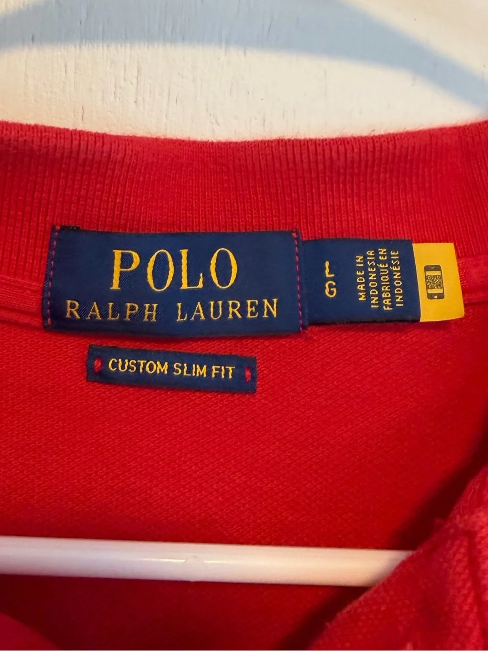 Ralph Lauren Red Polo Shirt with Navy Pony B18